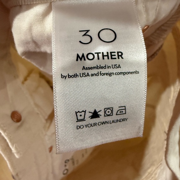 Mother Half Pipe High Rise Ankle Jeans in Act Naturally Cream Beige Size 30 - Picture 8 of 12